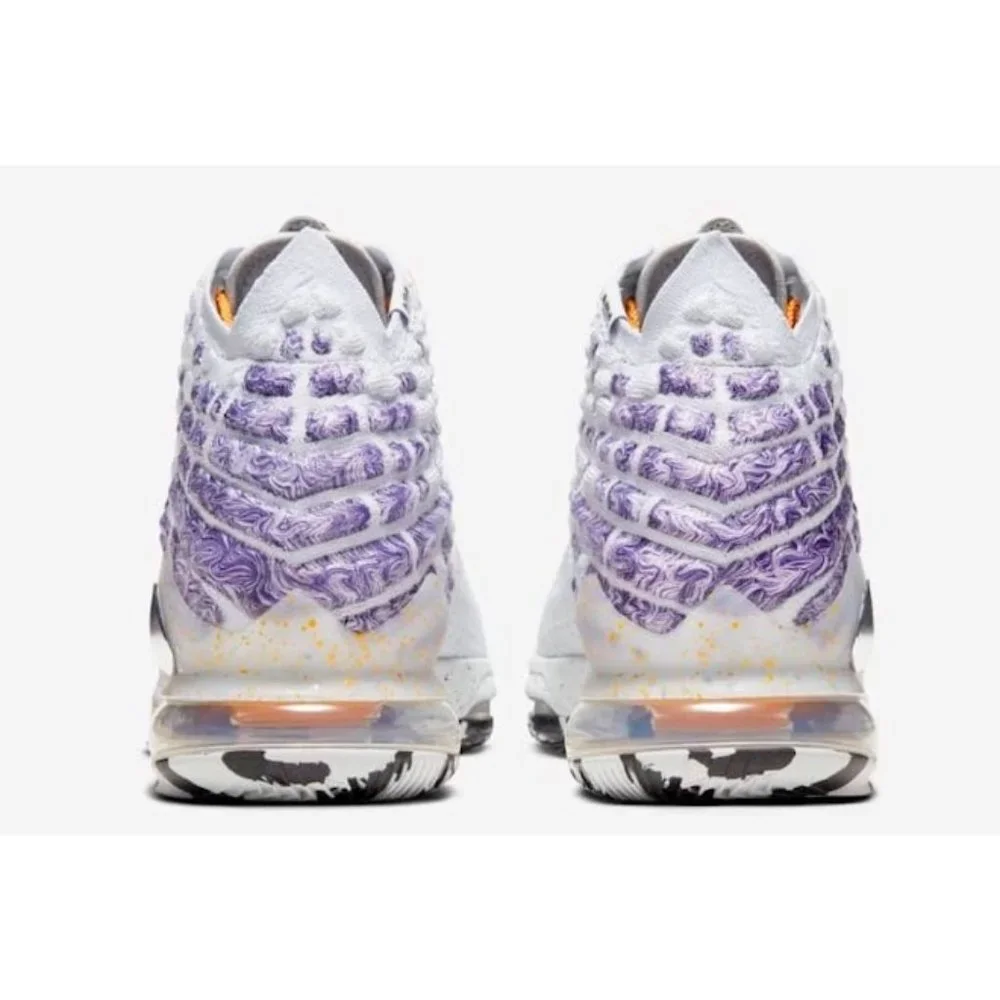 Nike LeBron 17 Bron 2K Playoffs Men's Size 6.5 White Multi basketball BQ3177-101 - Picture 6 of 8
